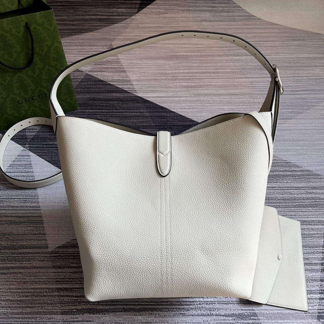 Gucci 763103 Jackie 1961 Small Shoulder Bag White