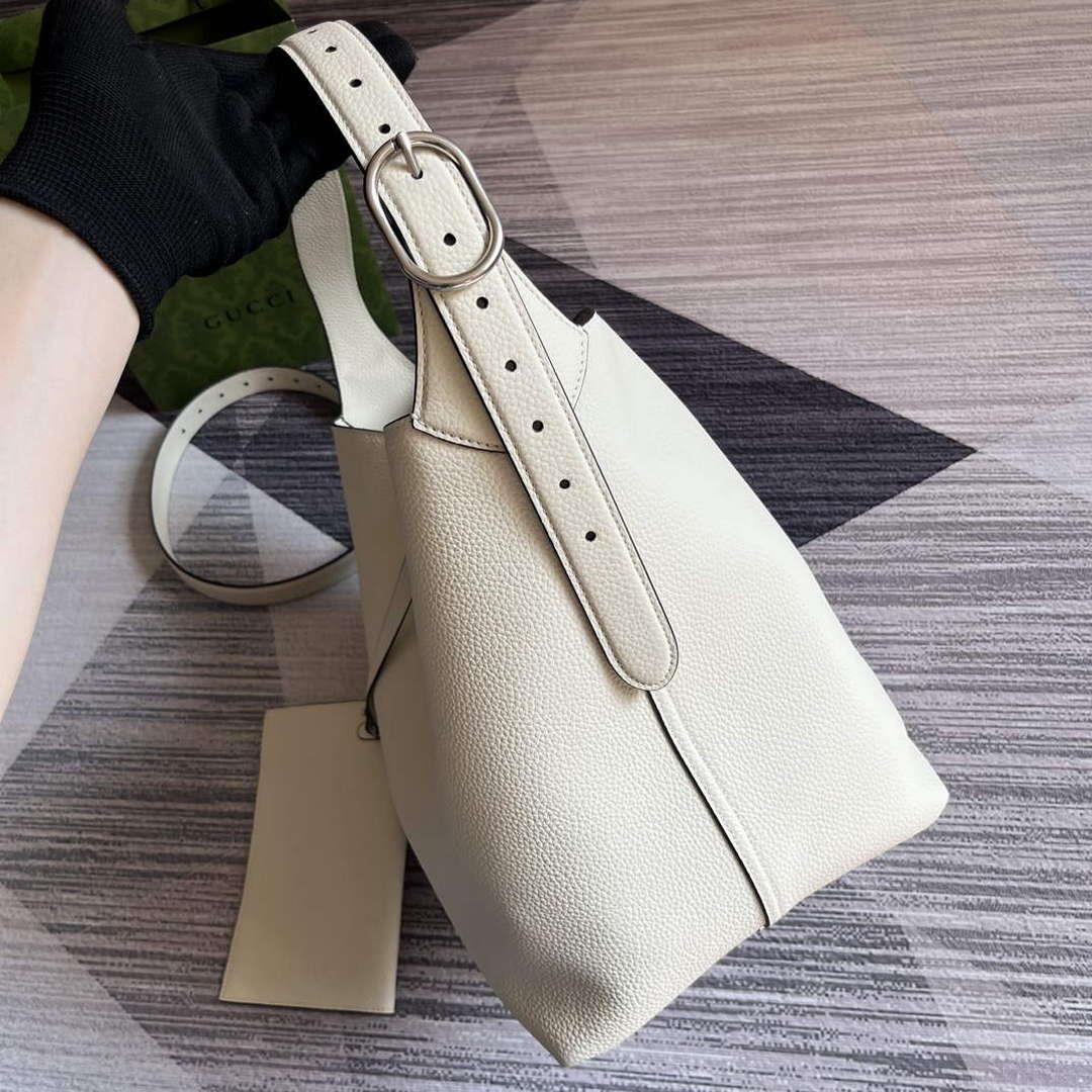 Gucci 763103 Jackie 1961 Small Shoulder Bag White