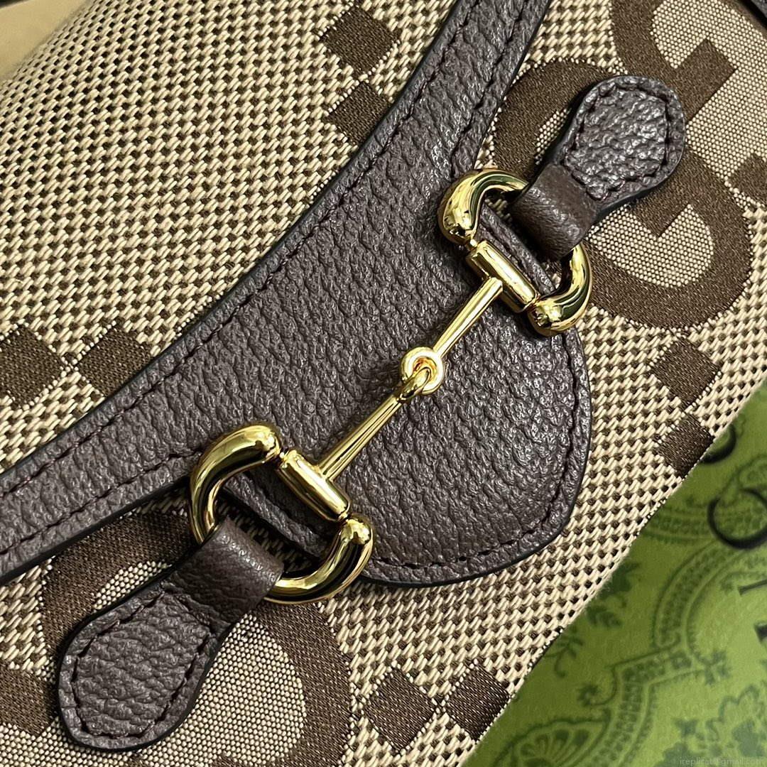 Gucci 699296 Gucci Horsebit 1955 Jumbo GG Mini Bag Brown big G