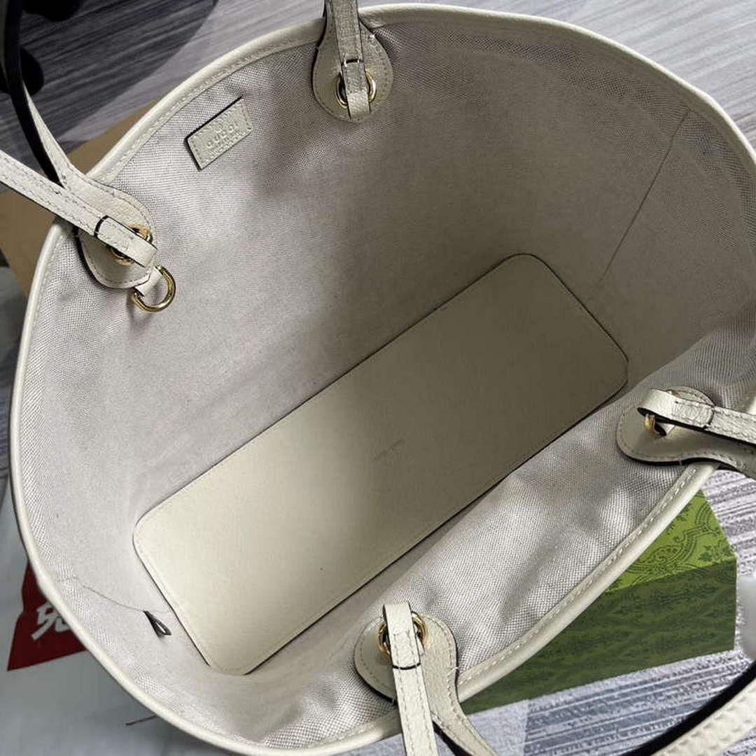 Gucci 739730 Ophidia Medium Tote Bag White leather
