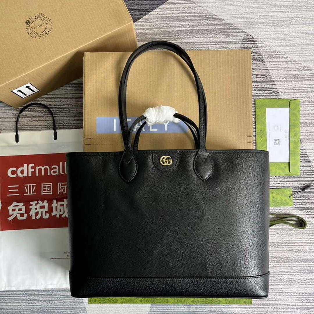 Gucci 739730 Ophidia Medium Tote Bag Black leather