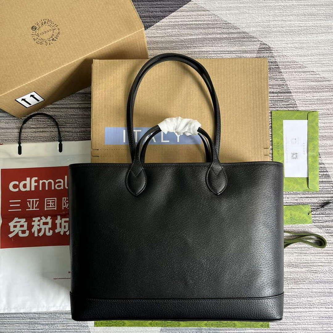 Gucci 739730 Ophidia Medium Tote Bag Black leather