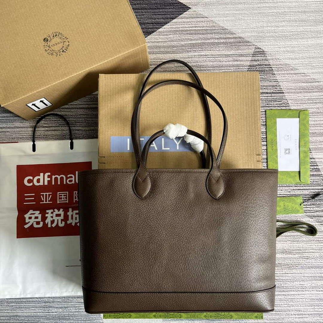 Gucci 739730 Ophidia Medium Tote Bag Brown leather