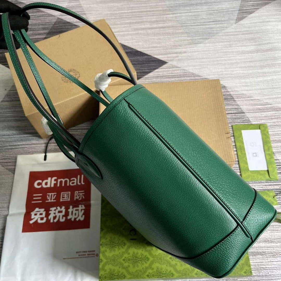 Gucci 739730 Ophidia Medium Tote Bag Green leather