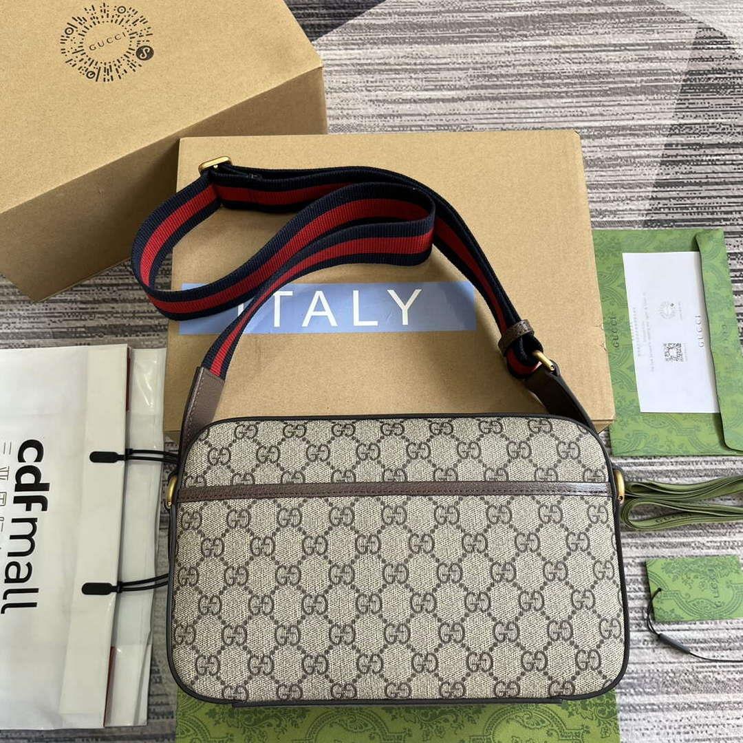 Gucci 767190 Ophidia Medium Messenger Bag Brown