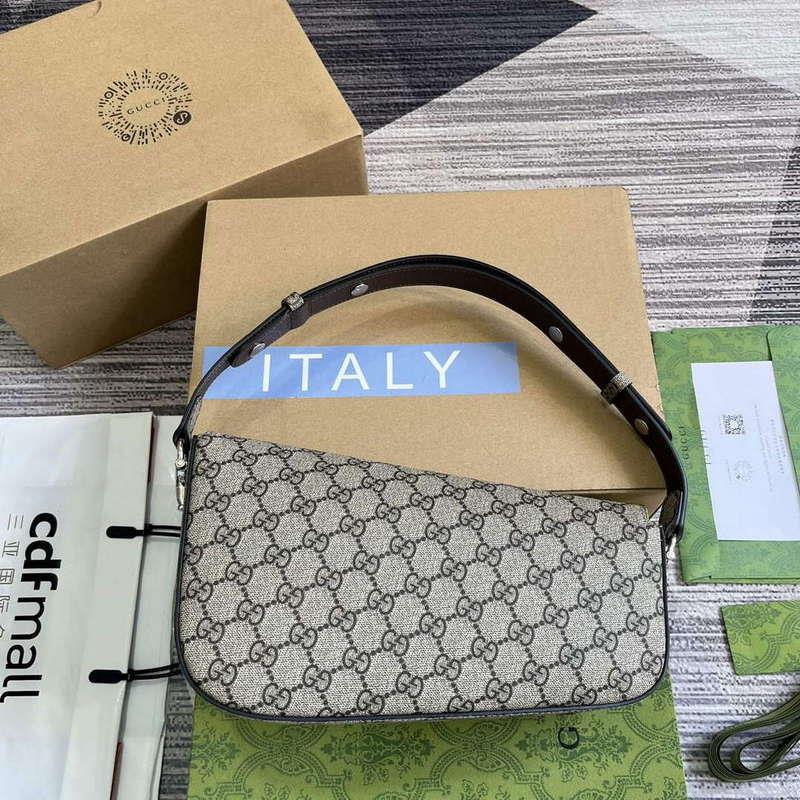 Gucci 764155 Gucci Horsebit 1955 Small Shoulder Bag Beige/ebony