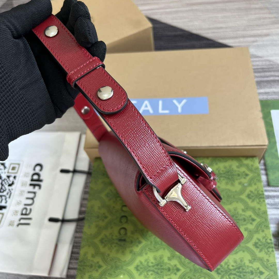 Gucci 764155 Gucci Horsebit 1955 Shoulder Bag Red