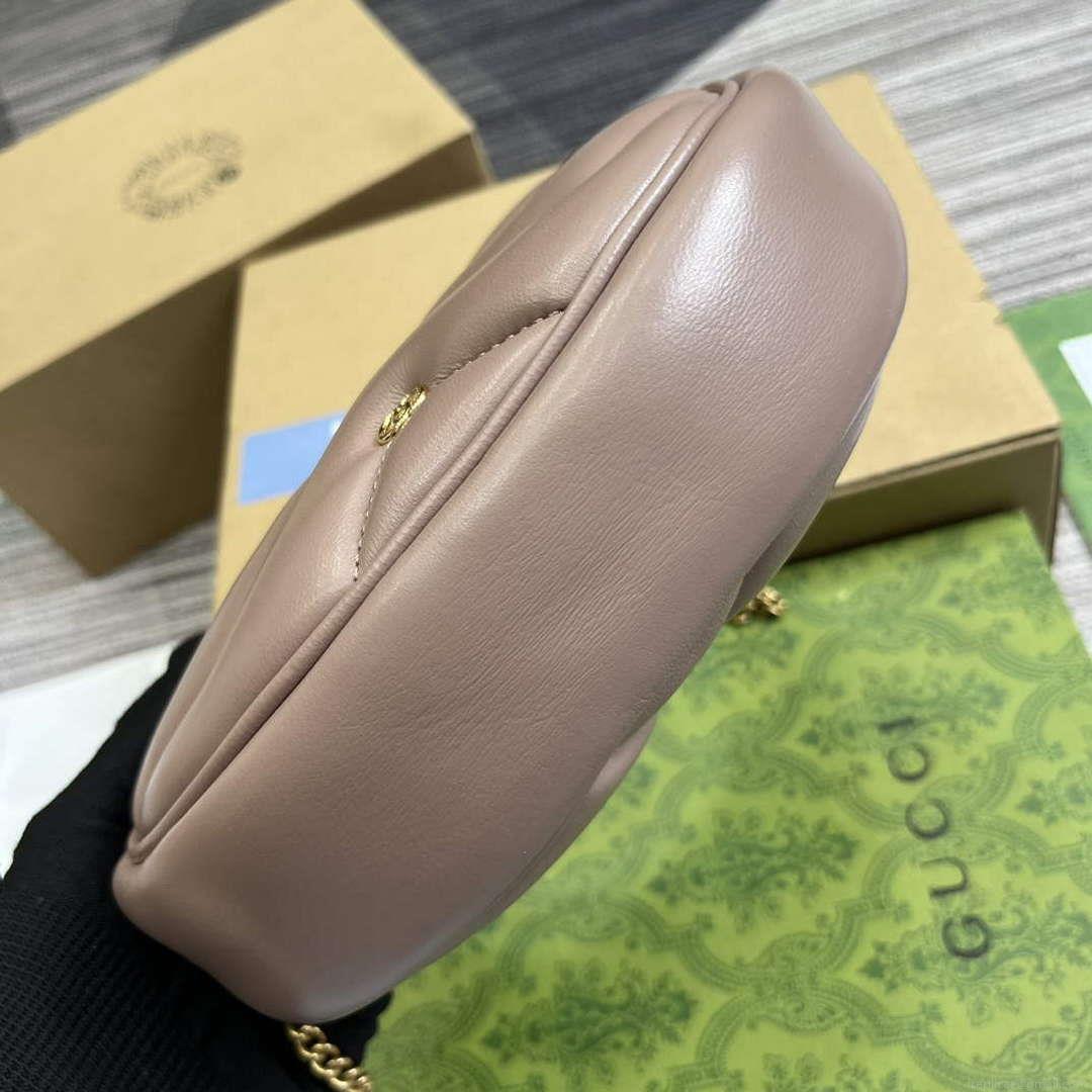 Gucci 770983 GG Marmont Half Moon Shaped Mini Bag Light pink
