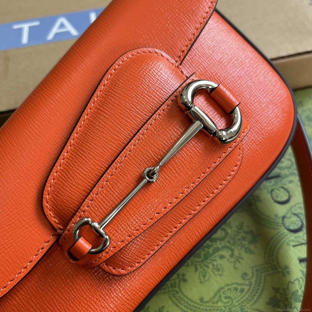 Gucci 774209 Gucci Horsebit 1955 Mini Shoulder Bag Orange