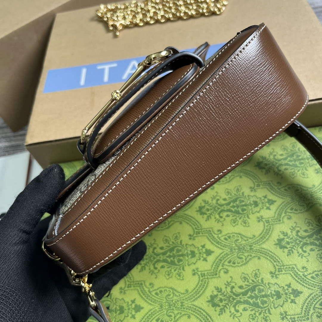 Gucci 774209 Gucci Horsebit 1955 Mini Shoulder Bag Brown