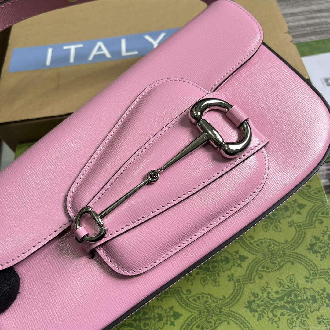 Gucci 764155 Gucci Horsebit 1955 Shoulder Bag Pink