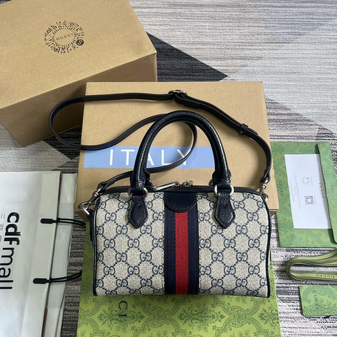 Gucci 772053 Gucci Ophidia GG Mini top handle bag Black