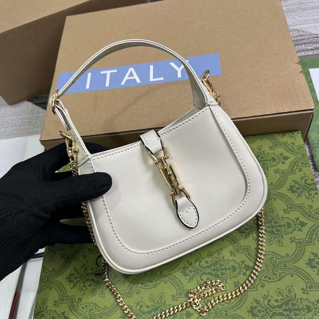 Gucci 760249 Jackie 1961 Super Mini Bag White