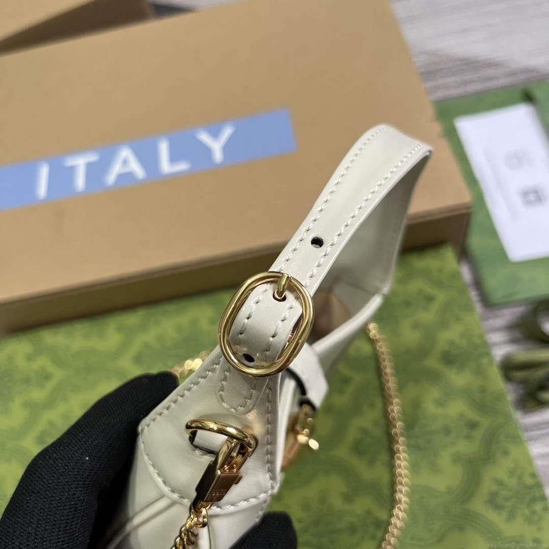 Gucci 760249 Jackie 1961 Super Mini Bag White