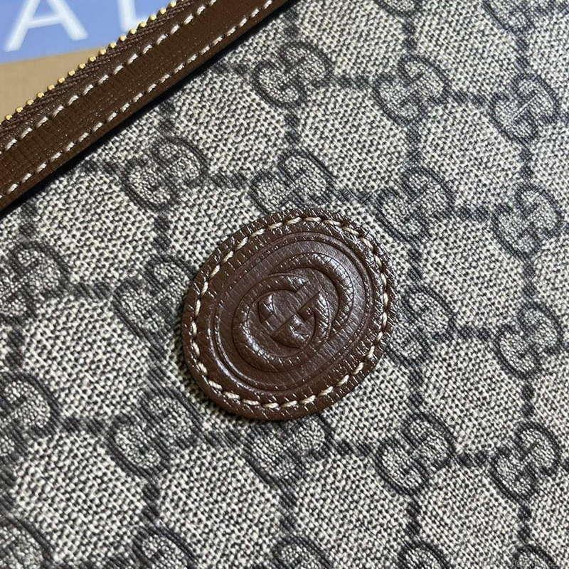 Gucci 760021 Messenger Bag With Interlocking G Brown