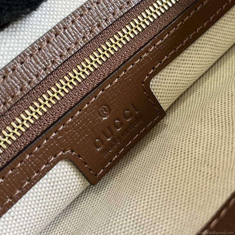 Gucci 760021 Messenger Bag With Interlocking G Brown