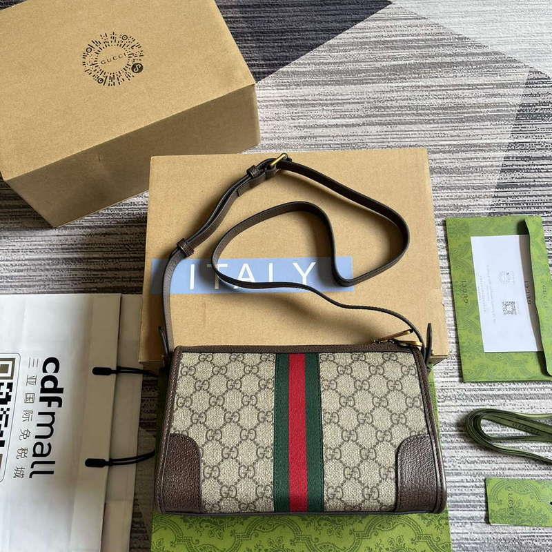 Gucci 752581 Ophidia GG Messenger Bag Brown