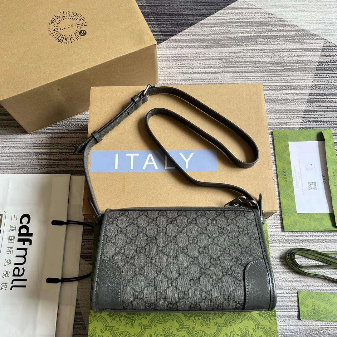 Gucci 752581 Ophidia GG Messenger Bag Grey