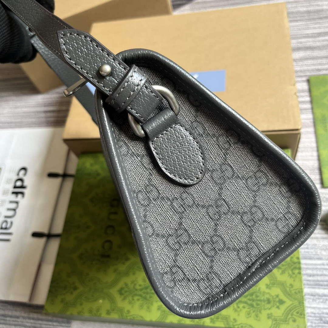 Gucci 752581 Ophidia GG Messenger Bag Grey