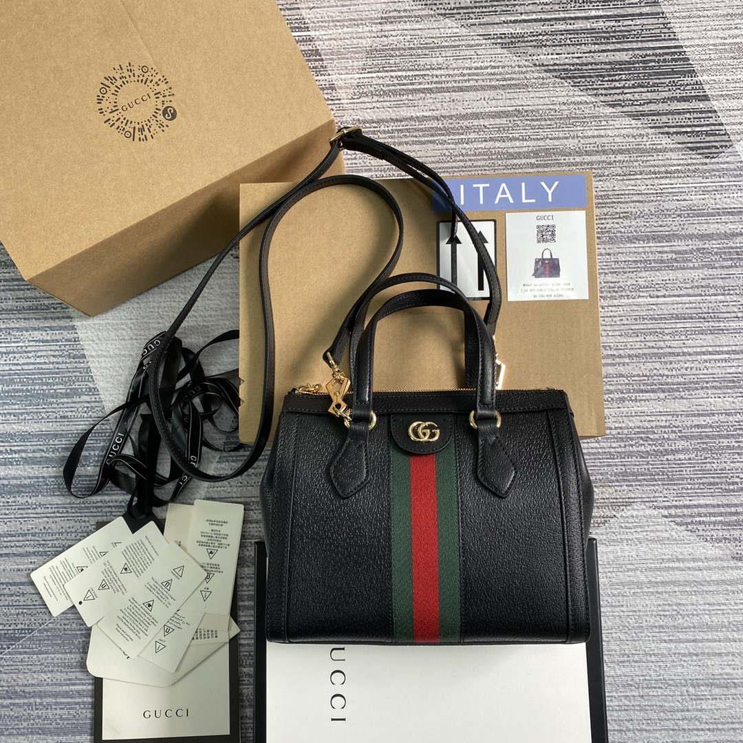 Gucci 547551 Ophidia Small GG Tote Bag Black leather