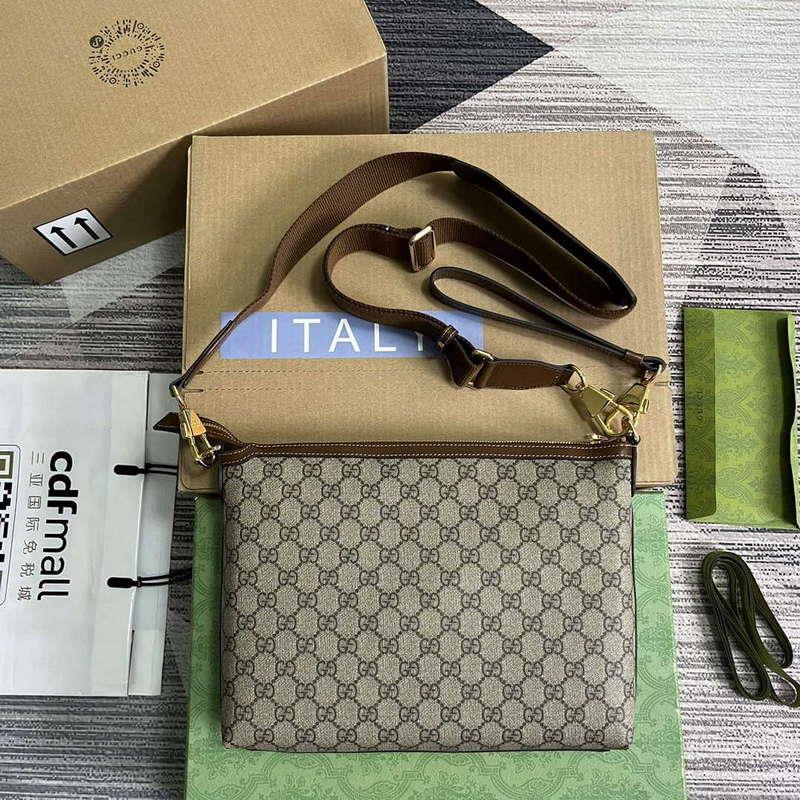 Gucci 726833 Messenger Bag With Interlocking G Brown