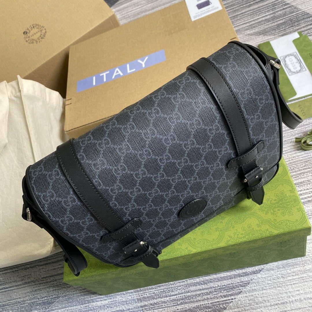 Gucci 658542 GG Messenger Bag Black