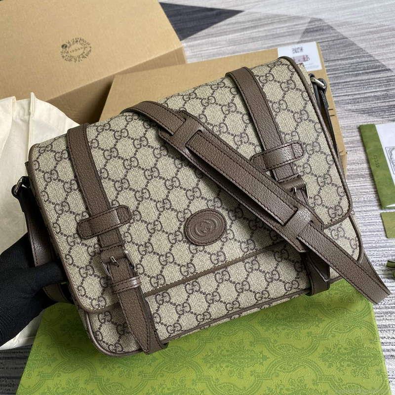 Gucci 658542 GG Messenger Bag Brown
