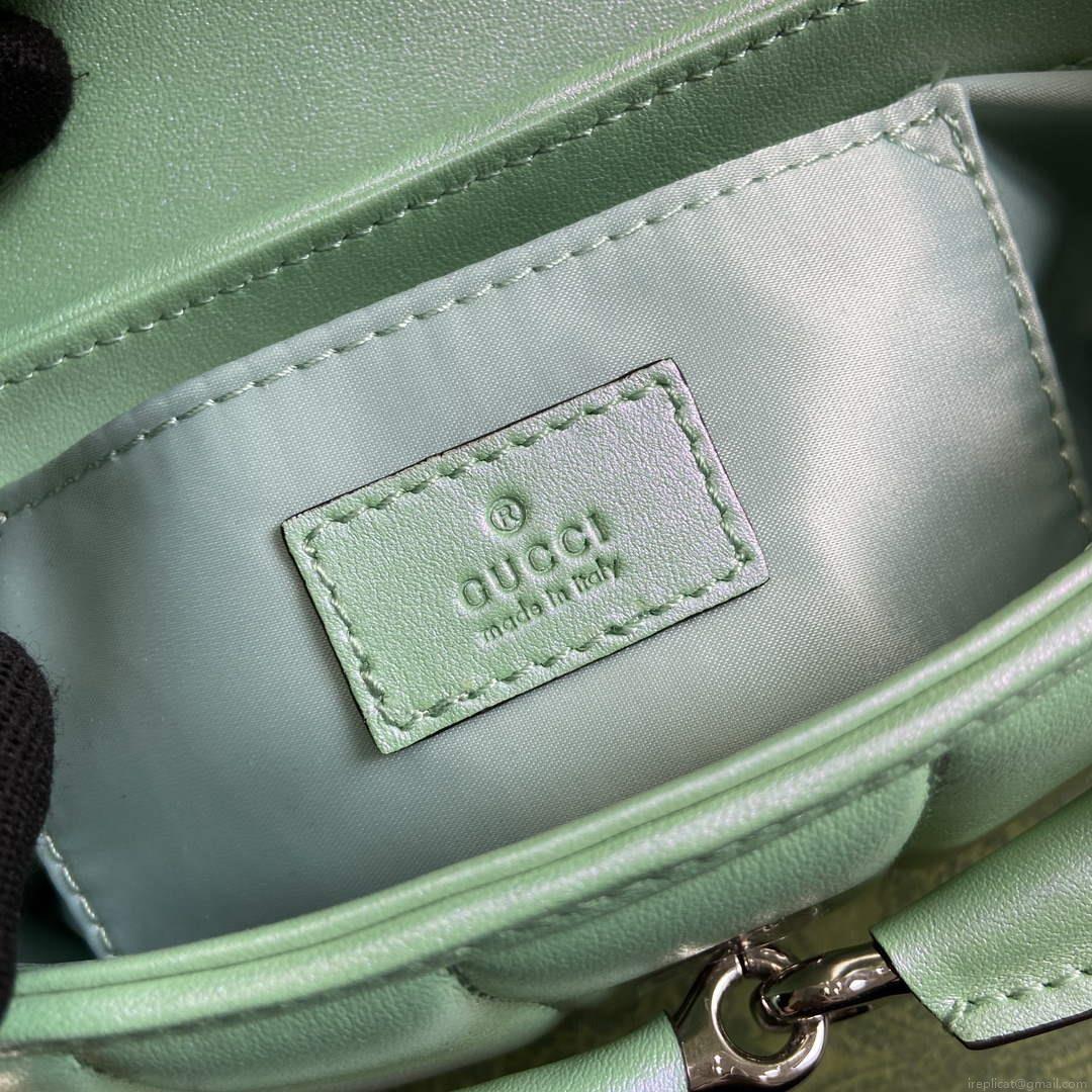 Gucci 764339 Gucci Horsebit Chain Small Shoulder Bag Symphony green