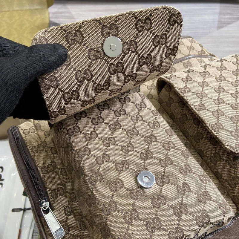 Gucci 768116 Original GG Diaper Bag Brown