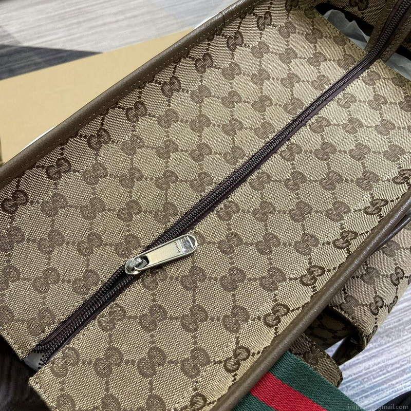 Gucci 768116 Original GG Diaper Bag Brown