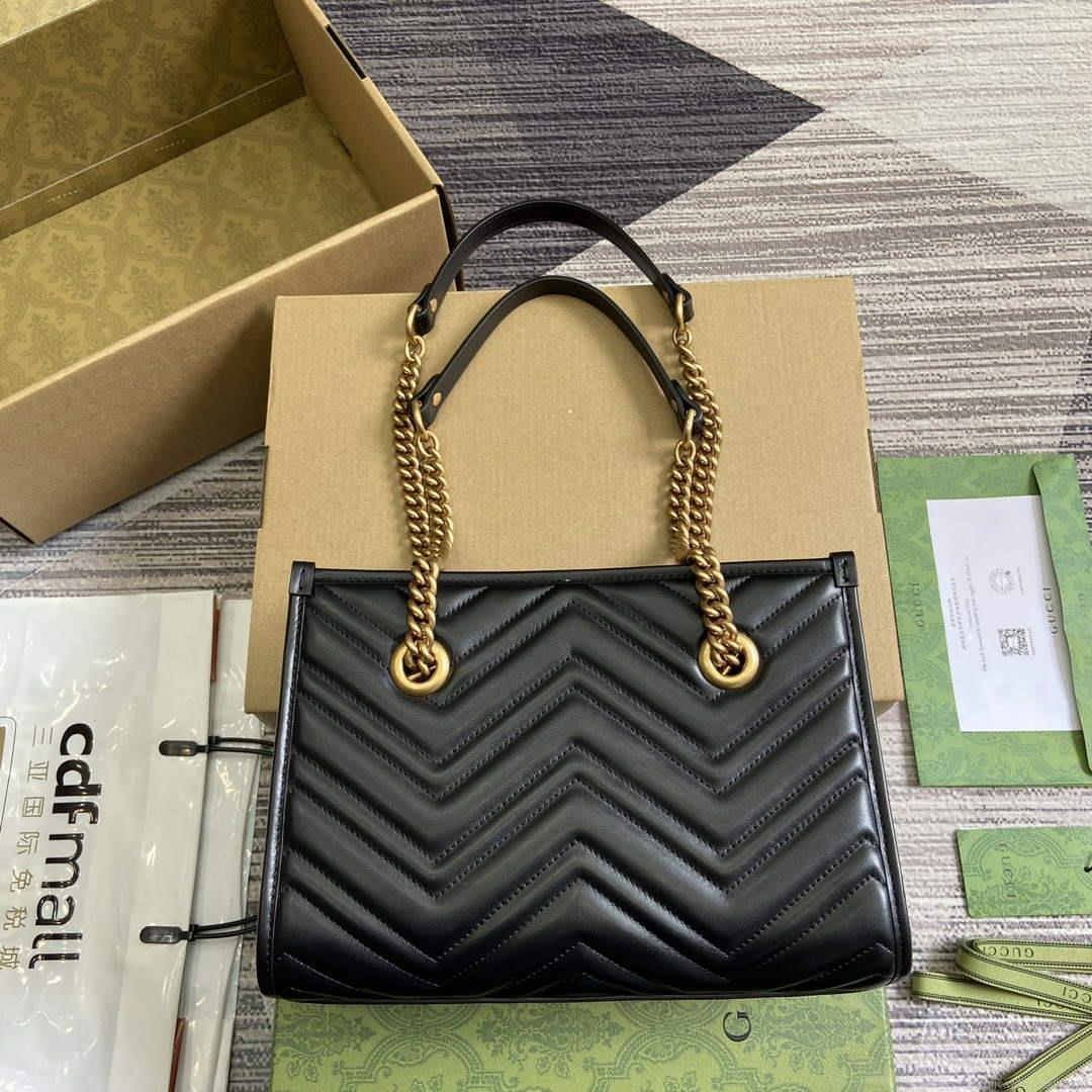 Gucci 779727 GG Marmont small Tote Bag Black