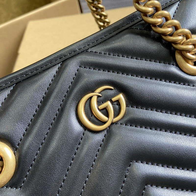 Gucci 779727 GG Marmont small Tote Bag Black