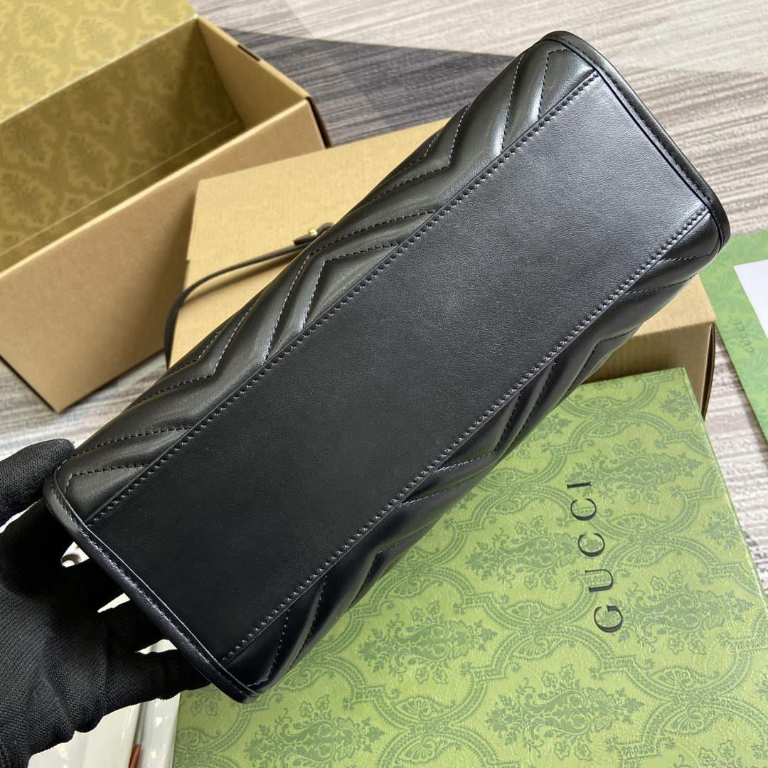 Gucci 779727 GG Marmont small Tote Bag Black
