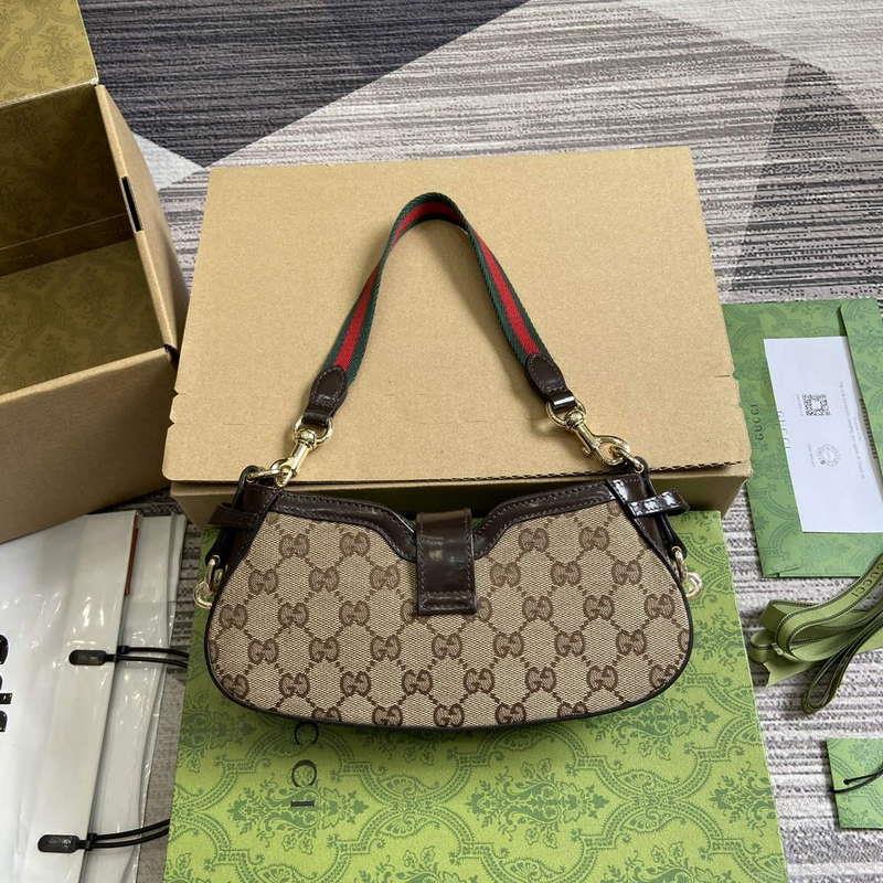 Gucci 786015 Gucci Moon Side Mini Shoulder Bag Brown