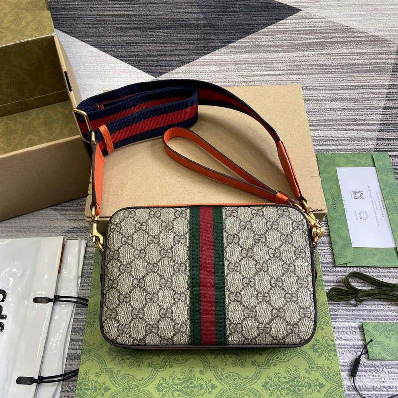 Gucci 699439 Ophidia GG Small Crossbody Bag Bright orange