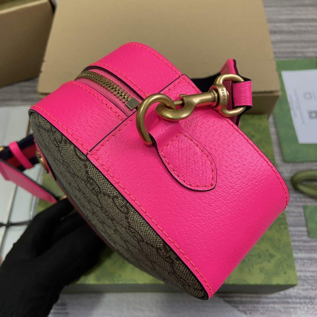 Gucci 752591 Ophidia GG Small Crossbody Bag Fuchsia