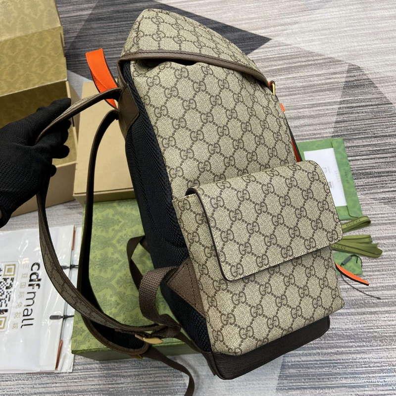 Gucci 598140 Ophidia GG Medium Backpack Bright orange