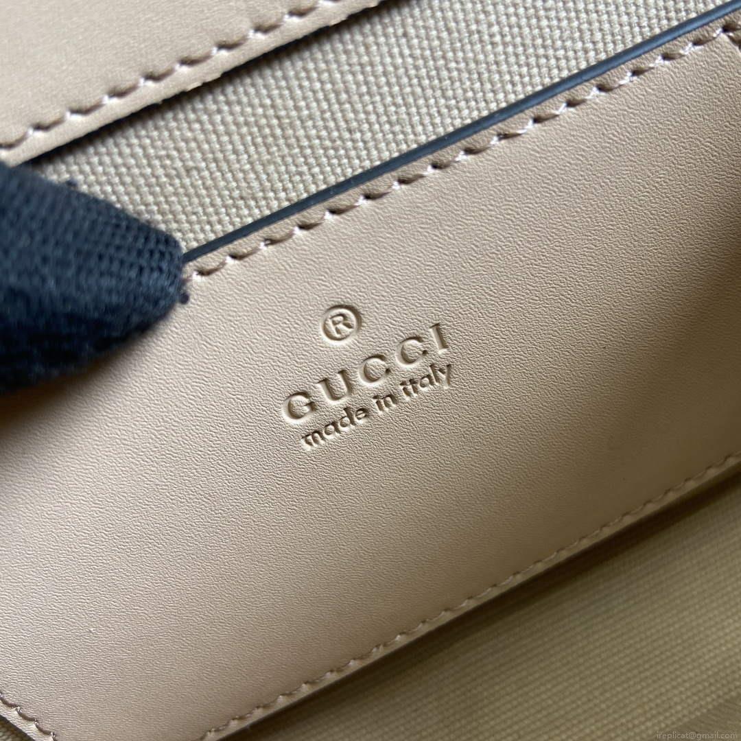 Gucci 772794 GG Super Mini Shoulder Bag Light beige