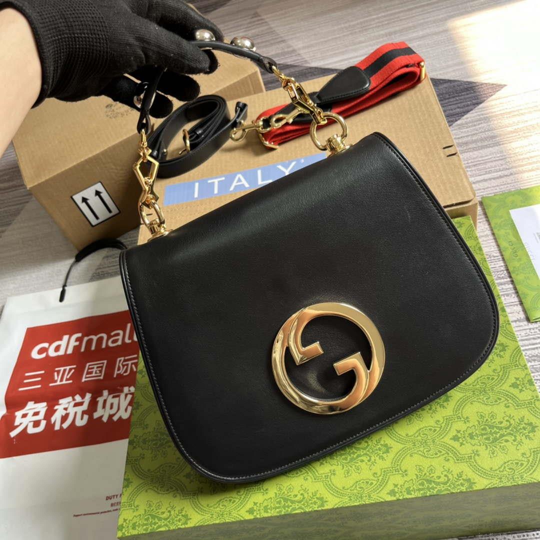 Gucci Blondie Medium top handle bag 721172 Black