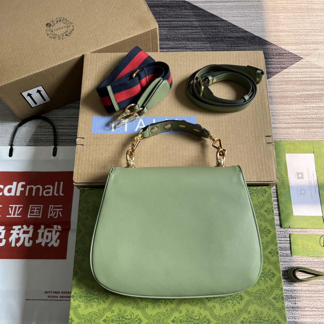 Gucci Blondie Medium top handle bag 721172 Green