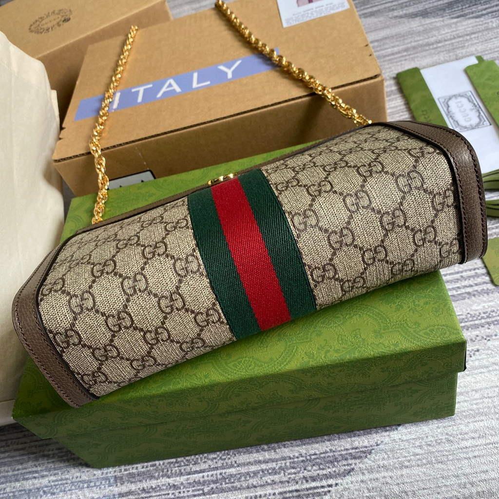 Gucci 503877 Ophidia GG Small Shoulder Bag Beige Brown