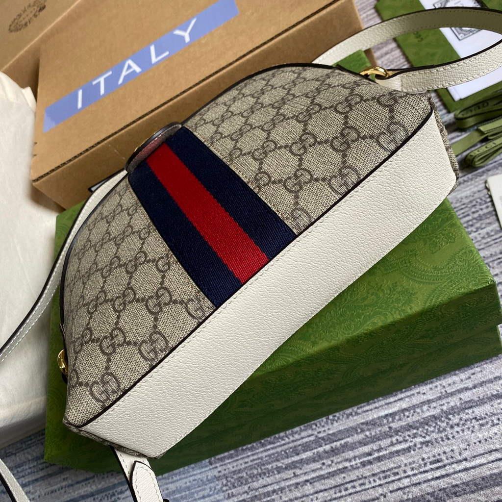 Gucci 499621 Ophidia Small GG Shoulder Bag Beige White