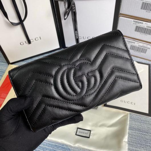 Gucci 443436 GG Marmont Continental Wallet Black