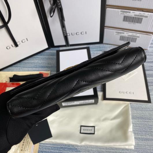 Gucci 443436 GG Marmont Continental Wallet Black