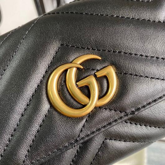 Gucci 443436 GG Marmont Continental Wallet Black