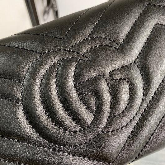 Gucci 443436 GG Marmont Continental Wallet Black