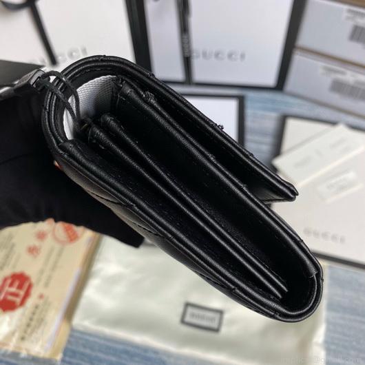Gucci 443436 GG Marmont Continental Wallet Black