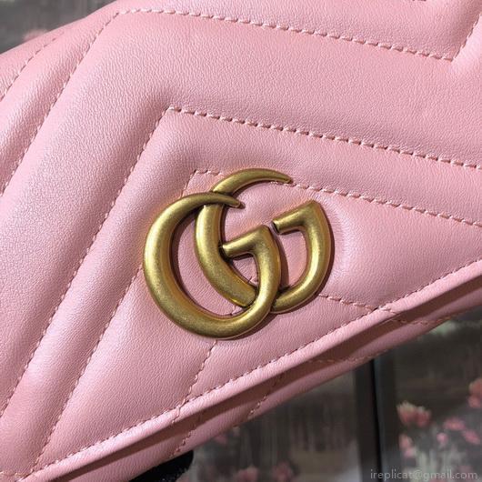 Gucci 443436 GG Marmont Continental Wallet Pink