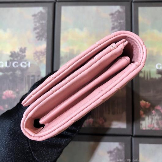 Gucci 443436 GG Marmont Continental Wallet Pink