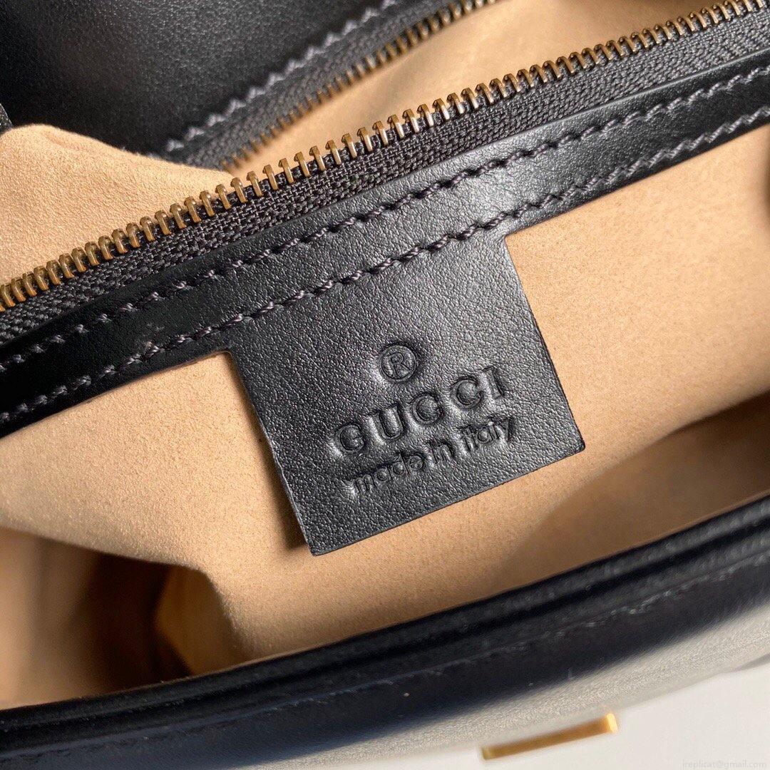 Gucci 443497 GG Marmont Matelassé Shoulder Bag Black
